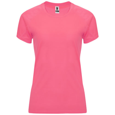 Picture of BAHRAIN SHORT SLEEVE LADIES SPORTS TEE SHIRT in Fluor Lady Pink.
