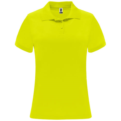 Picture of MONZHA SHORT SLEEVE LADIES SPORTS POLO in Fluor Yellow.