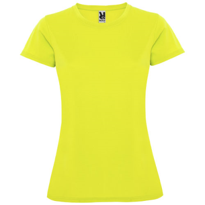 Picture of MONTECARLO SHORT SLEEVE LADIES SPORTS TEE SHIRT in Fluor Yellow.