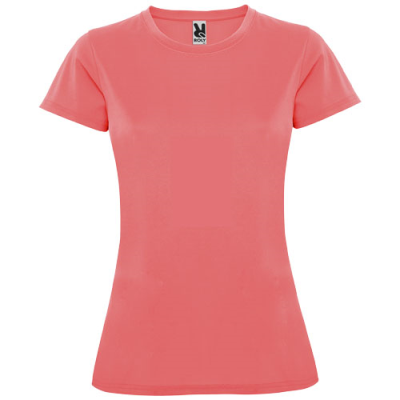Picture of MONTECARLO SHORT SLEEVE LADIES SPORTS TEE SHIRT in Fluor Coral.