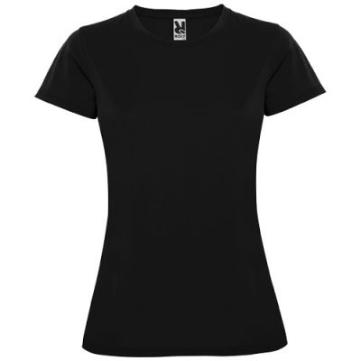 Picture of MONTECARLO SHORT SLEEVE LADIES SPORTS TEE SHIRT in Solid Black.