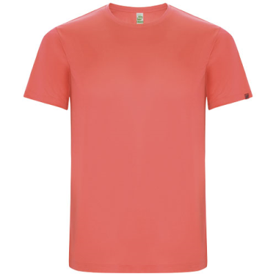 Picture of IMOLA SHORT SLEEVE MENS SPORTS TEE SHIRT in Fluor Coral.