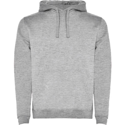 Picture of URBAN MENS HOODED HOODY in Marl Grey