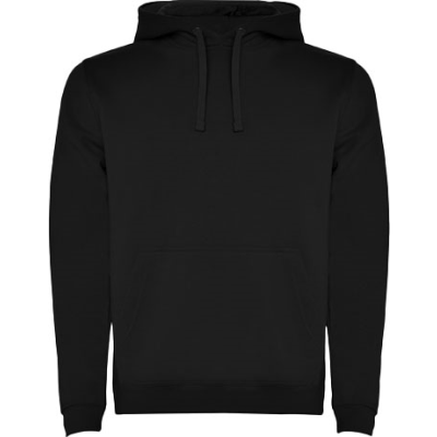 Picture of URBAN MENS HOODED HOODY in Solid Black.