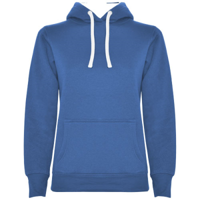 Picture of URBAN LADIES HOODED HOODY in Royal Blue & White.