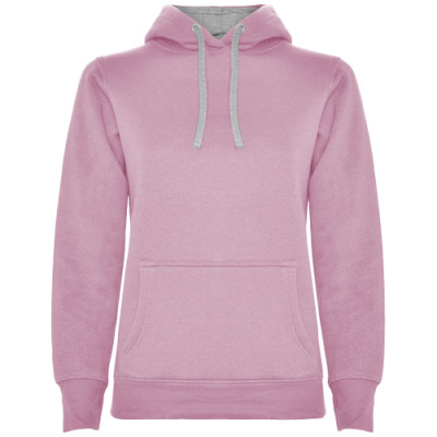 Picture of URBAN LADIES HOODED HOODY in Light Pink & Marl Grey