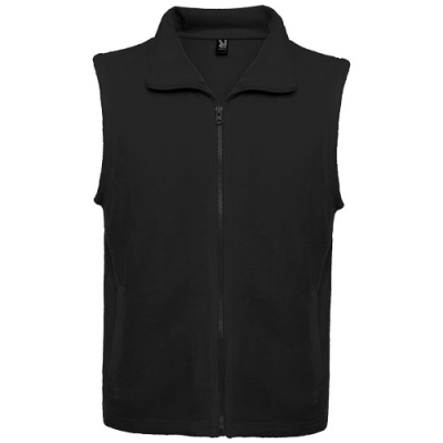 Picture of BELLAGIO UNISEX FLEECE BODYWARMER in Solid Black.