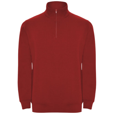 Picture of ANETO QUARTER ZIP SWEATER in Red