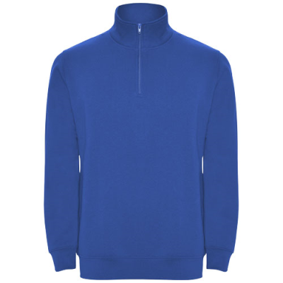 Picture of ANETO QUARTER ZIP SWEATER in Royal Blue.