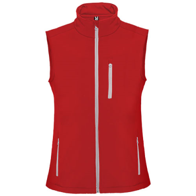 Picture of NEVADA UNISEX SOFTSHELL BODYWARMER in Red.