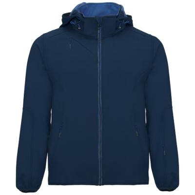 Picture of SIBERIA UNISEX SOFTSHELL JACKET in Navy Blue.