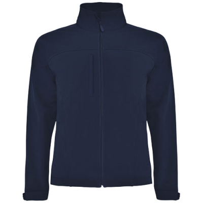Picture of RUDOLPH UNISEX SOFTSHELL JACKET in Navy Blue.