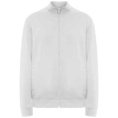 Picture of ULAN UNISEX FULL ZIP SWEATER in White.