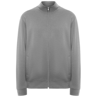 Picture of ULAN UNISEX FULL ZIP SWEATER in Marl Grey.