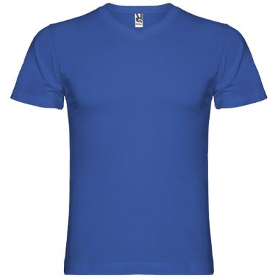 Picture of SAMOYEDO SHORT SLEEVE MENS V-NECK TEE SHIRT in Royal Blue.