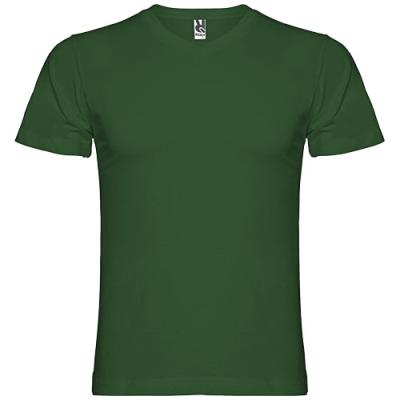 Picture of SAMOYEDO SHORT SLEEVE MENS V-NECK TEE SHIRT in Dark Green.