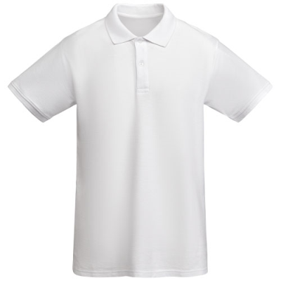 Picture of PRINCE SHORT SLEEVE MENS POLO in White.