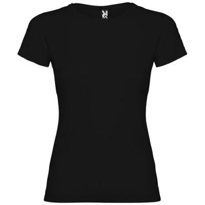 Picture of JAMAICA SHORT SLEEVE LADIES TEE SHIRT in Solid Black.