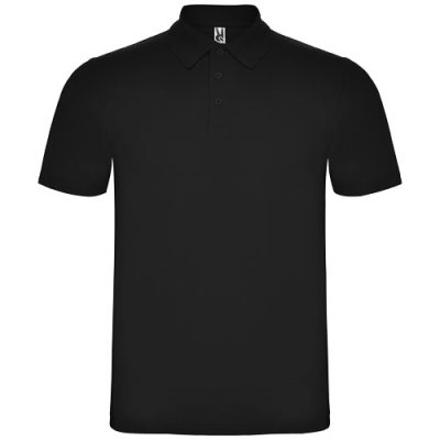 Picture of AUSTRAL SHORT SLEEVE UNISEX POLO in Solid Black.