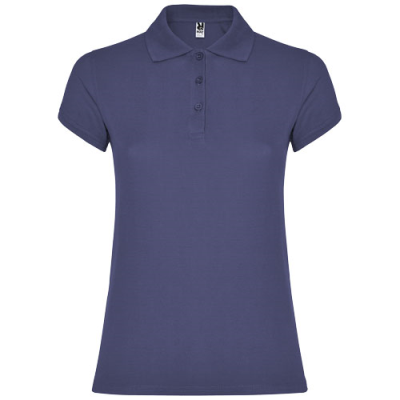 Picture of STAR SHORT SLEEVE LADIES POLO in Blue Denim.