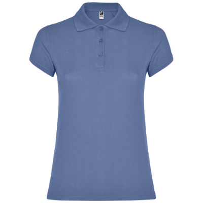 Picture of STAR SHORT SLEEVE LADIES POLO in Riviera Blue.