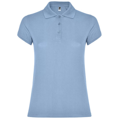 Picture of STAR SHORT SLEEVE LADIES POLO in Light Blue.