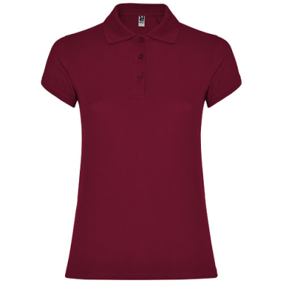 Picture of STAR SHORT SLEEVE LADIES POLO in Garnet.