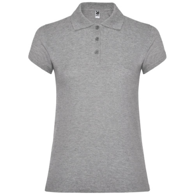 Picture of STAR SHORT SLEEVE LADIES POLO in Marl Grey.