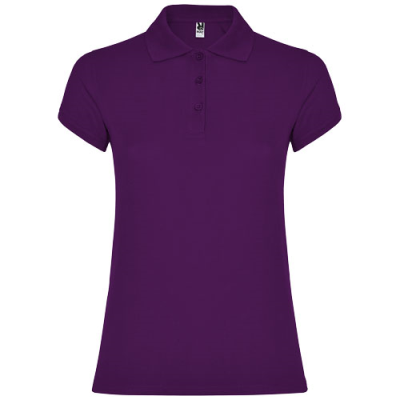 Picture of STAR SHORT SLEEVE LADIES POLO in Purple.