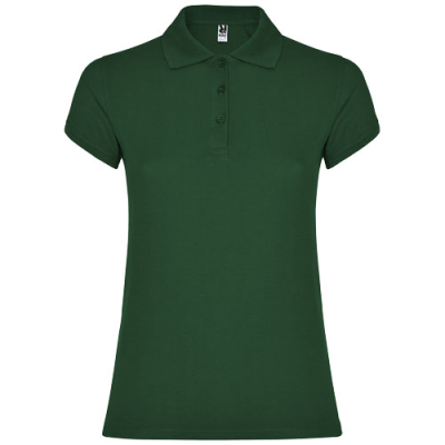 Picture of STAR SHORT SLEEVE LADIES POLO in Dark Green.