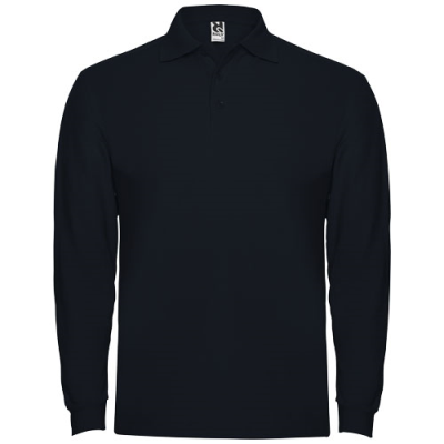 Picture of ESTRELLA LONG SLEEVE MENS POLO in Navy Blue.