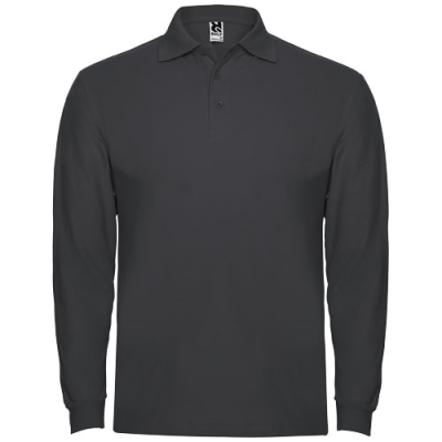 Picture of ESTRELLA LONG SLEEVE MENS POLO in Dark Lead.