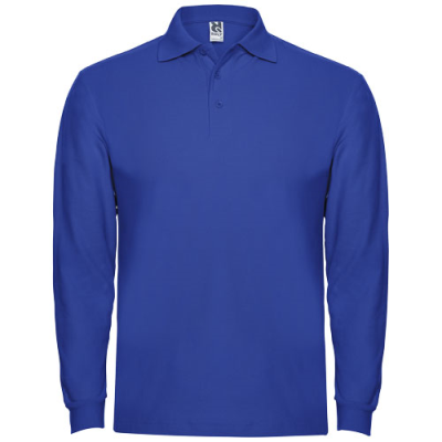 Picture of ESTRELLA LONG SLEEVE MENS POLO in Royal Blue.
