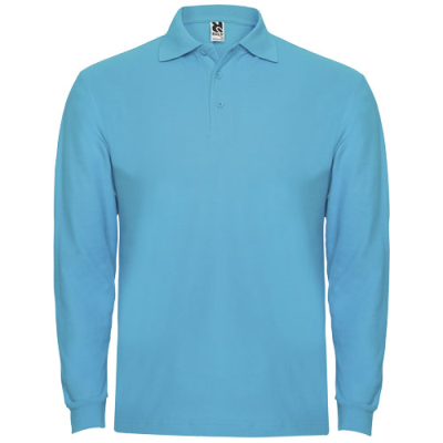 Picture of ESTRELLA LONG SLEEVE MENS POLO in Turquois.