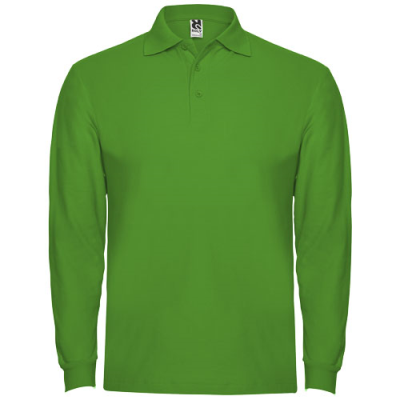 Picture of ESTRELLA LONG SLEEVE MENS POLO in Grass Green.