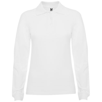 Picture of ESTRELLA LONG SLEEVE LADIES POLO in White.