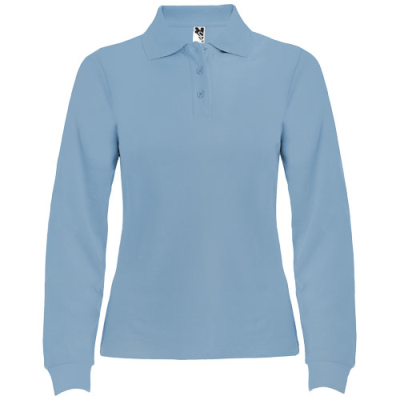 Picture of ESTRELLA LONG SLEEVE LADIES POLO in Light Blue.