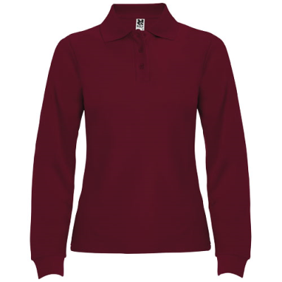 Picture of ESTRELLA LONG SLEEVE LADIES POLO in Garnet