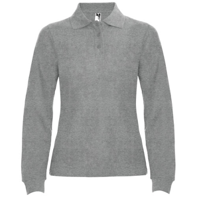 Picture of ESTRELLA LONG SLEEVE LADIES POLO in Marl Grey.
