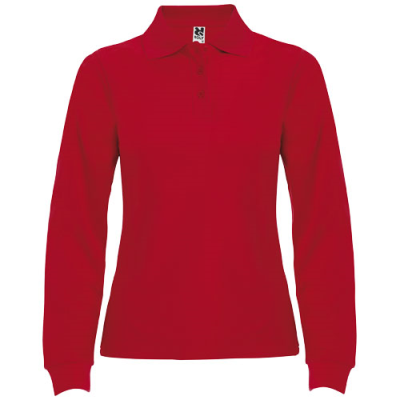 Picture of ESTRELLA LONG SLEEVE LADIES POLO in Red.