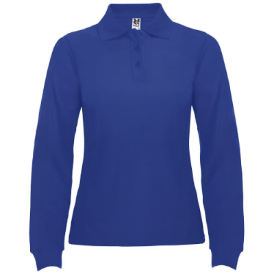 Picture of ESTRELLA LONG SLEEVE LADIES POLO in Royal Blue.