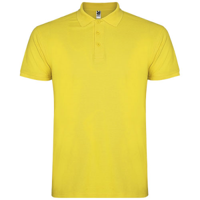 Picture of STAR SHORT SLEEVE MENS POLO in Yellow