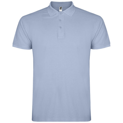 Picture of STAR SHORT SLEEVE MENS POLO in Zen Blue.