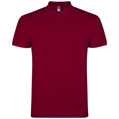 Picture of STAR SHORT SLEEVE MENS POLO in Garnet.