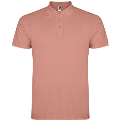 Picture of STAR SHORT SLEEVE MENS POLO in Clay Orange.
