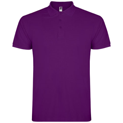 Picture of STAR SHORT SLEEVE MENS POLO in Purple.