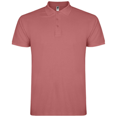 Picture of STAR SHORT SLEEVE MENS POLO in Chrysanthemum Red.