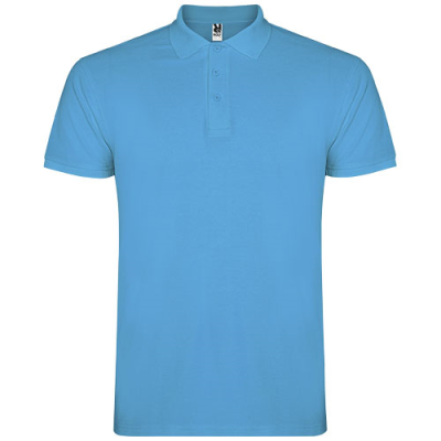Picture of STAR SHORT SLEEVE MENS POLO in Turquois.