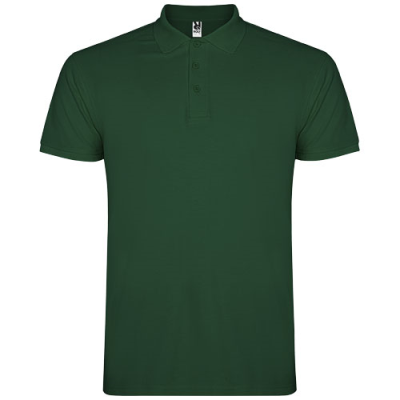 Picture of STAR SHORT SLEEVE MENS POLO in Dark Green.
