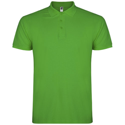 Picture of STAR SHORT SLEEVE MENS POLO in Grass Green.